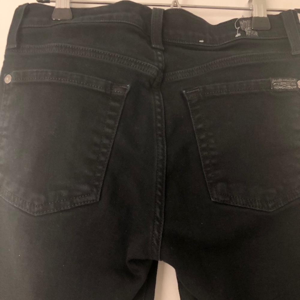 Jeans 7For all mankind black with wive hem size 28
